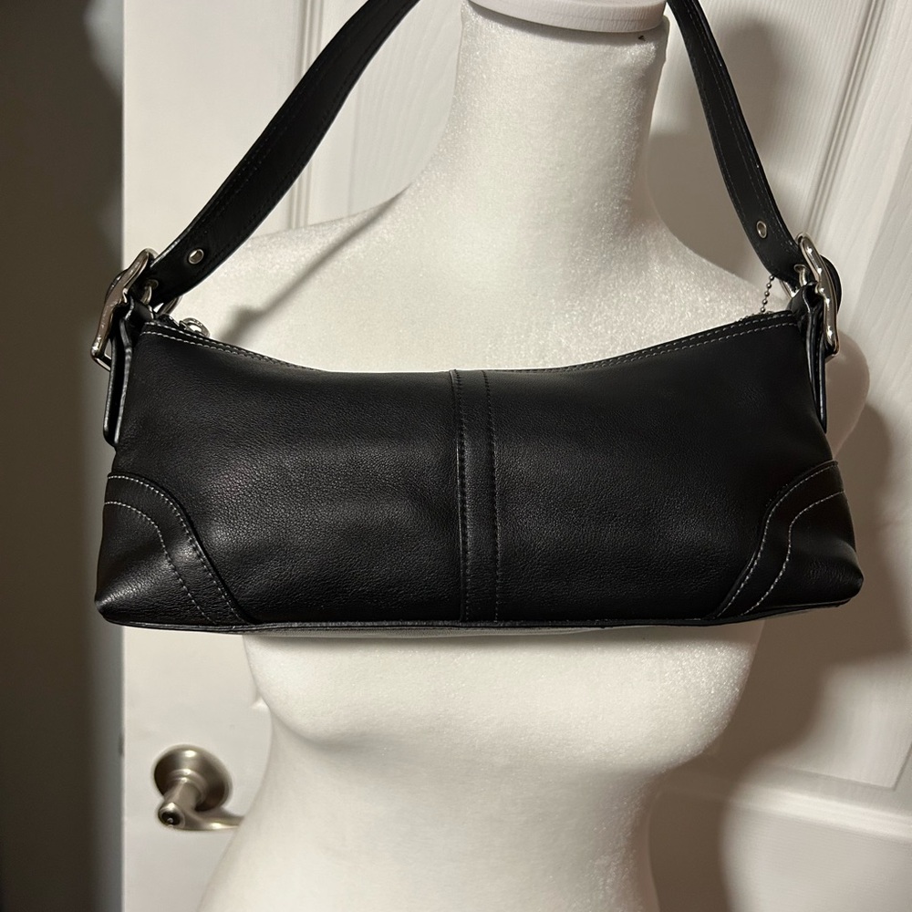 Coach Black Leather Shoulder Bag